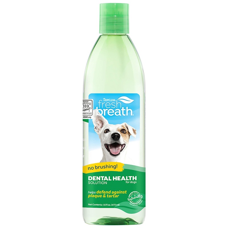 TropiClean Fresh Breath Dental Health Solution for Dogs 8oz