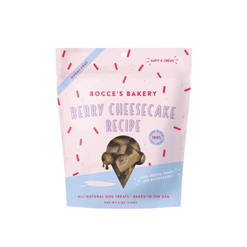 Bocce’s Bakery Berry Cheesecake Soft & Chewy Treats for Pups 6oz