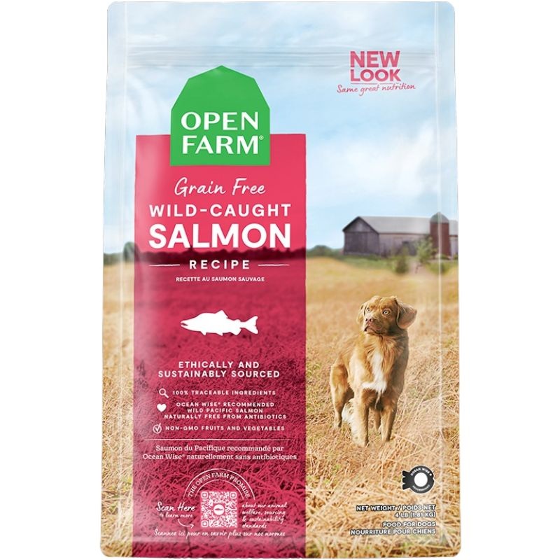 Open Farm Grain-Free Dry Dog Food – Wild-Caught Salmon – 22lb Bag