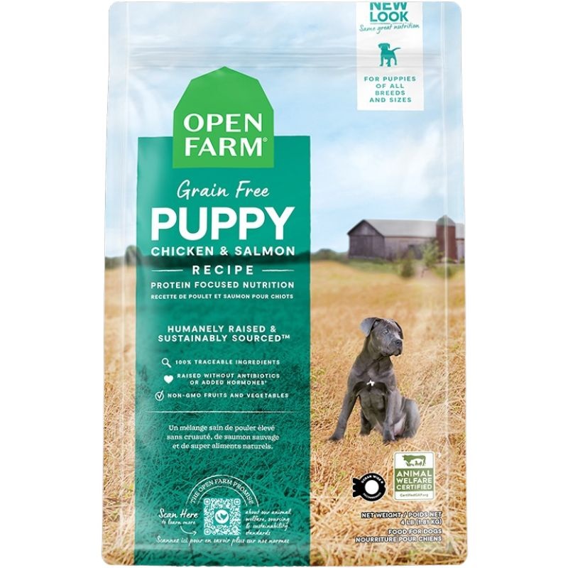 Open Farm Puppy Grain-Free Dry Dog Food – Chicken & Salmon – 22lb Bag
