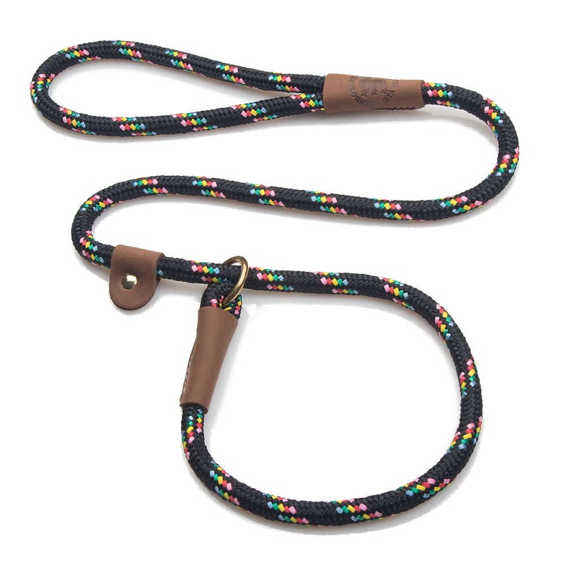 Mendota Products Dog Slip Leash 1/2 X 6′ Black Confetti