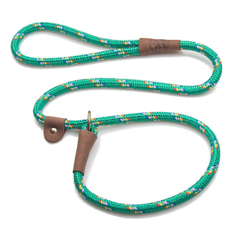 Mendota Products Dog Slip Leash 1/2 X 6′ Kelly Conffeti