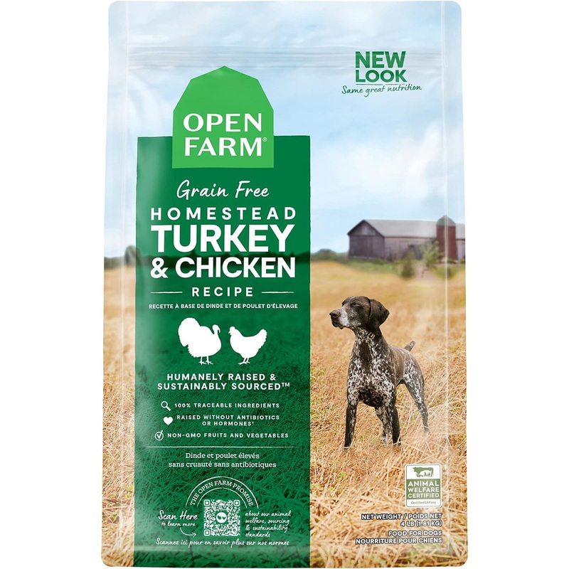 Open Farm Grain-Free Dry Dog Food – Homestead Turkey & Chicken – 11lb Bag