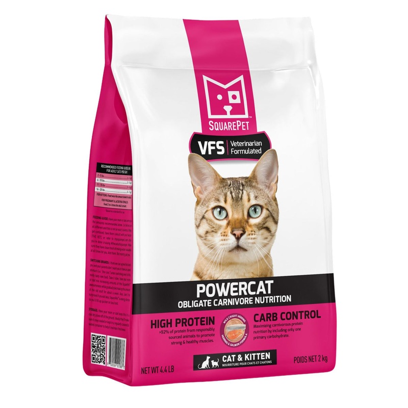 Square Pet VFS PowerCat Herring & Salmon Dry Cat Food 4.4lb