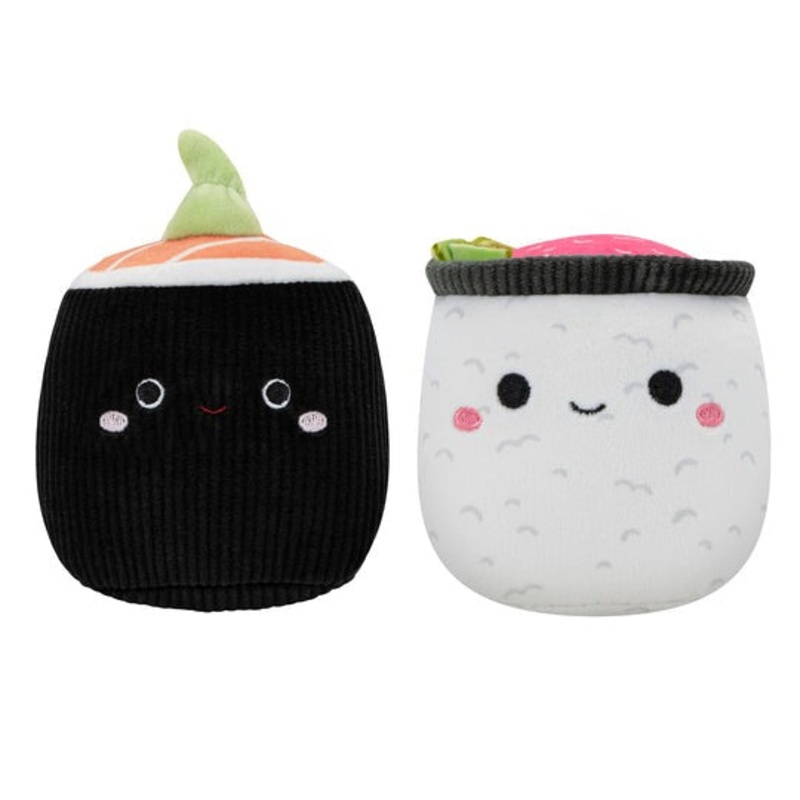 Squishmallows 2-Pack Squeaky Plush Dog Toy Sushi – Shozo & Shun