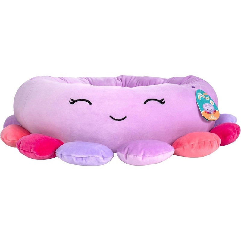 Squishmallows 30-Inch Beula Octopus Pet Bed Purple