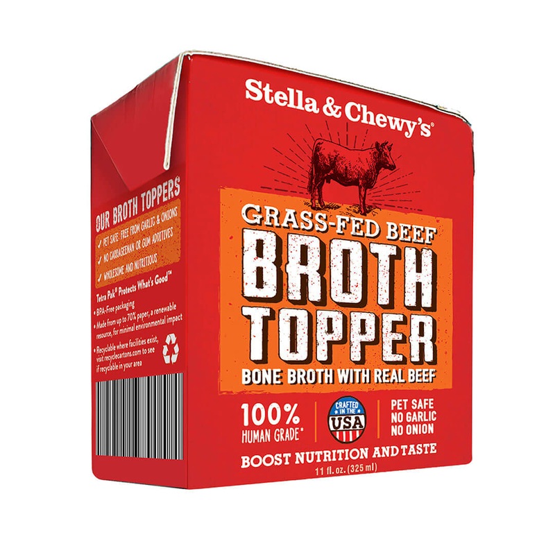 Stella & Chewy’s Grass-Fed Beef Broth Topper Wet Dog Food 11oz