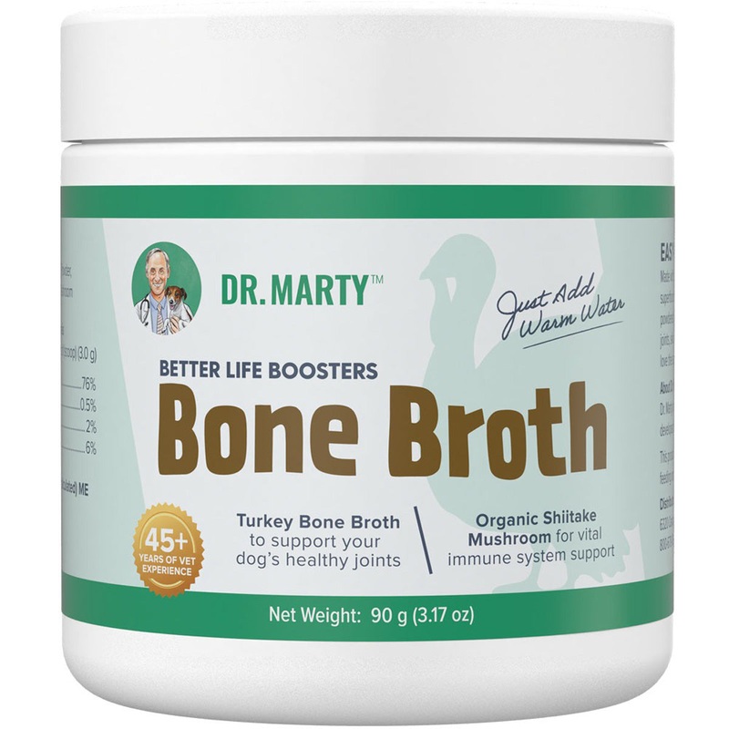 Dr. Marty Bone Broth  Better Life Boosters Dog Supplement 3.17oz