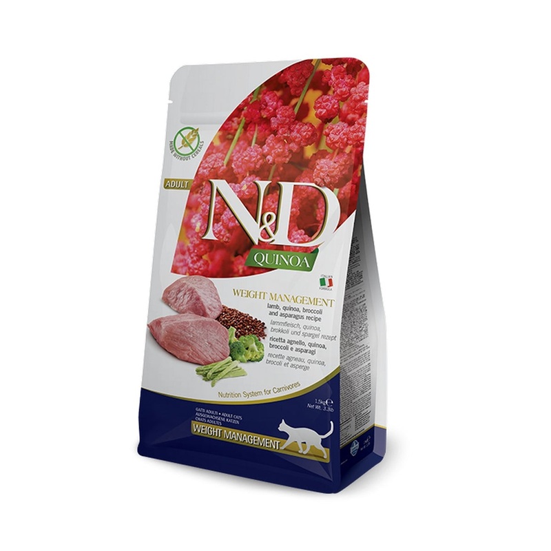Farmina N&D Quinoa Functional Weight Management Dry Cat Food – Lamb – 3.3lb