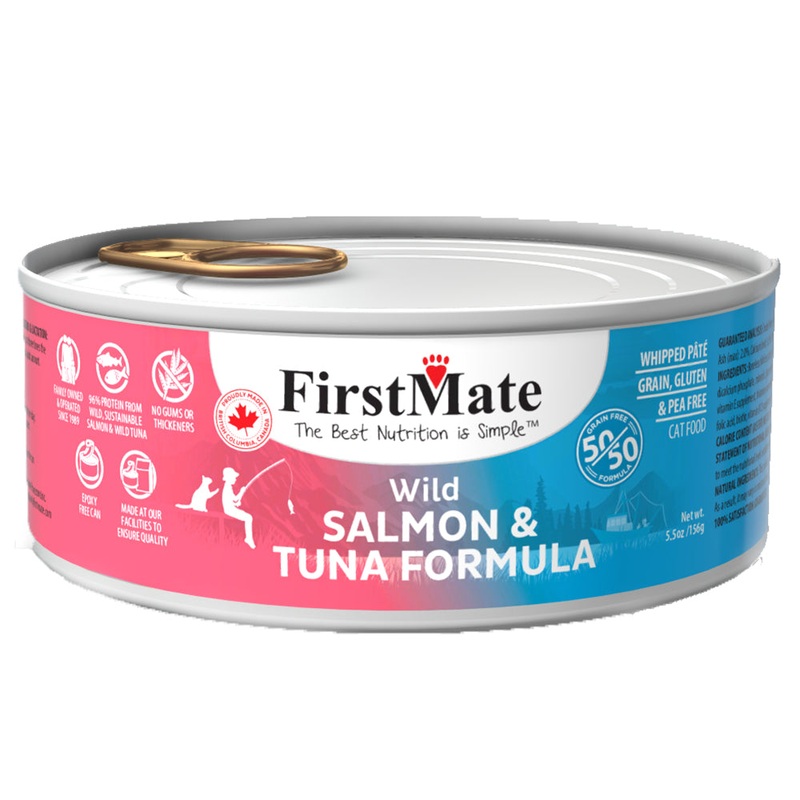 First Mate Grain-Free 50/50 Wild Salmon & Tuna Formula Wet Cat Food 5.5oz
