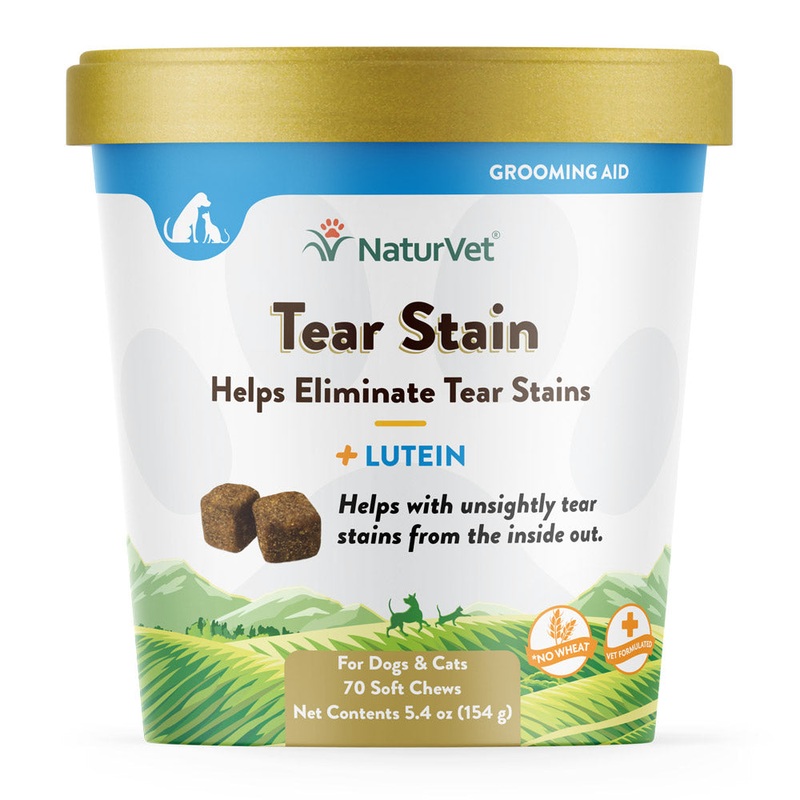 NaturVet Tear Stain Supplement Soft Chews for Dogs & Cats 70ct