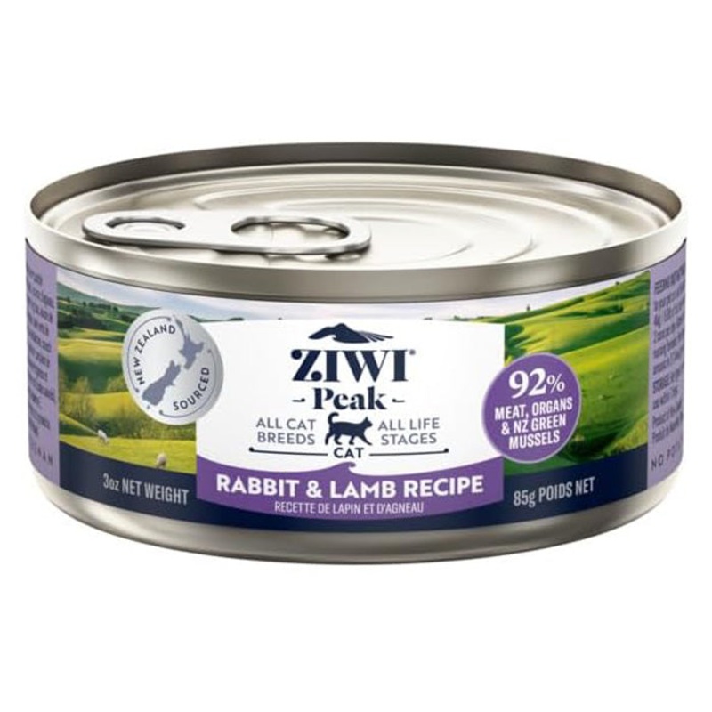Ziwi Peak Grain-Free Wet Cat Food – Rabbit & Lamb – 3oz Can