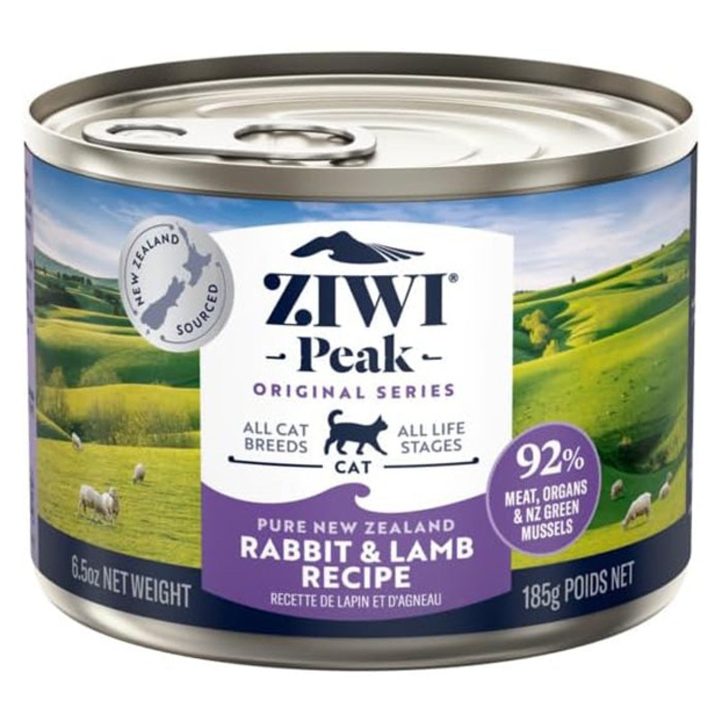 Ziwi Peak Grain-Free Wet Cat Food – Rabbit & Lamb – 6.5oz Can