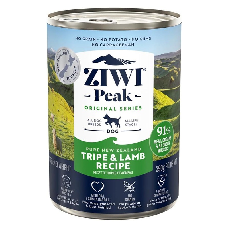 Ziwi Peak Grain-Free Wet Dog Food – Tripe & Lamb – 13.75oz Can