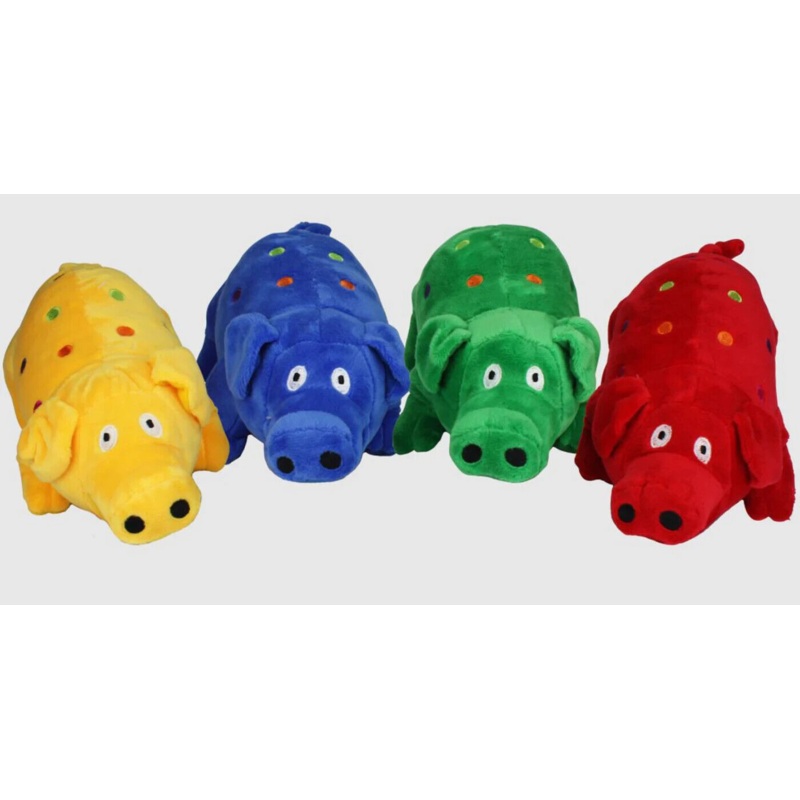 Multipet Globlet Plush Pig Assorted Dog Toy 9