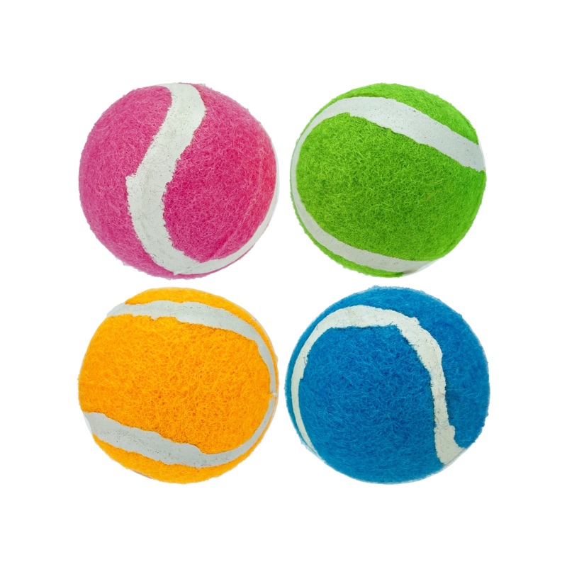 Multipet Minipet Squeaky Tennis Balls 4pcs