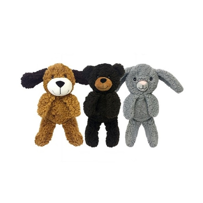 Multipet Rescue Plush Flattie Assorted Dog Toy 10