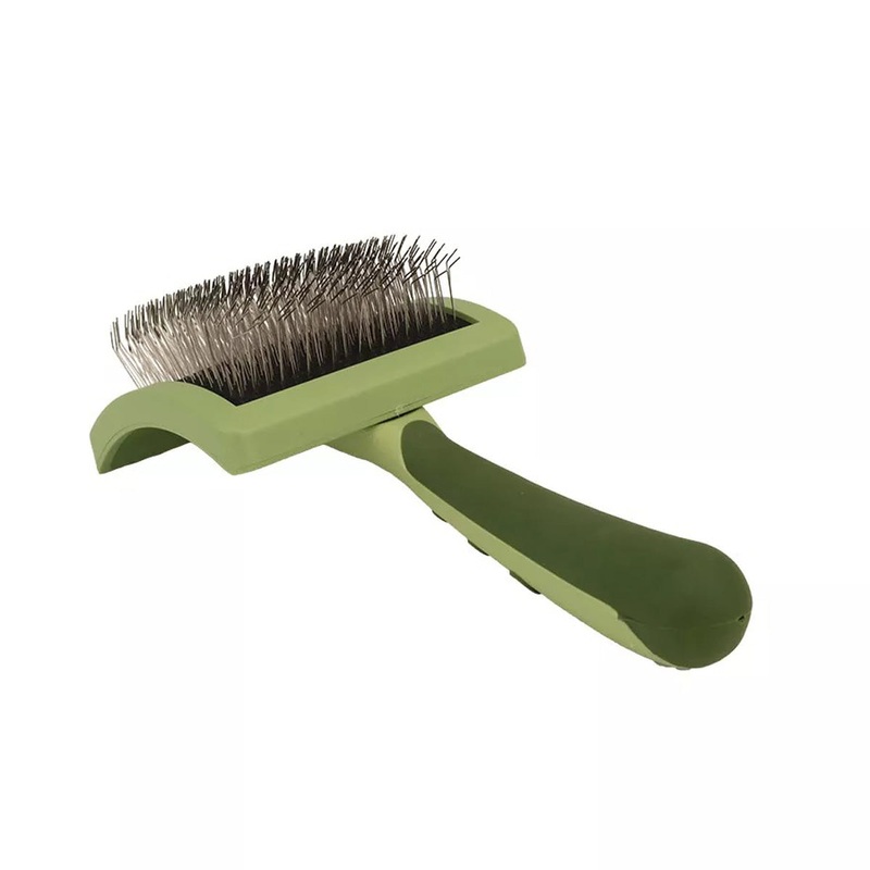 Safari Curved Firm Slicker Brush with Coated Tips for Long Hair