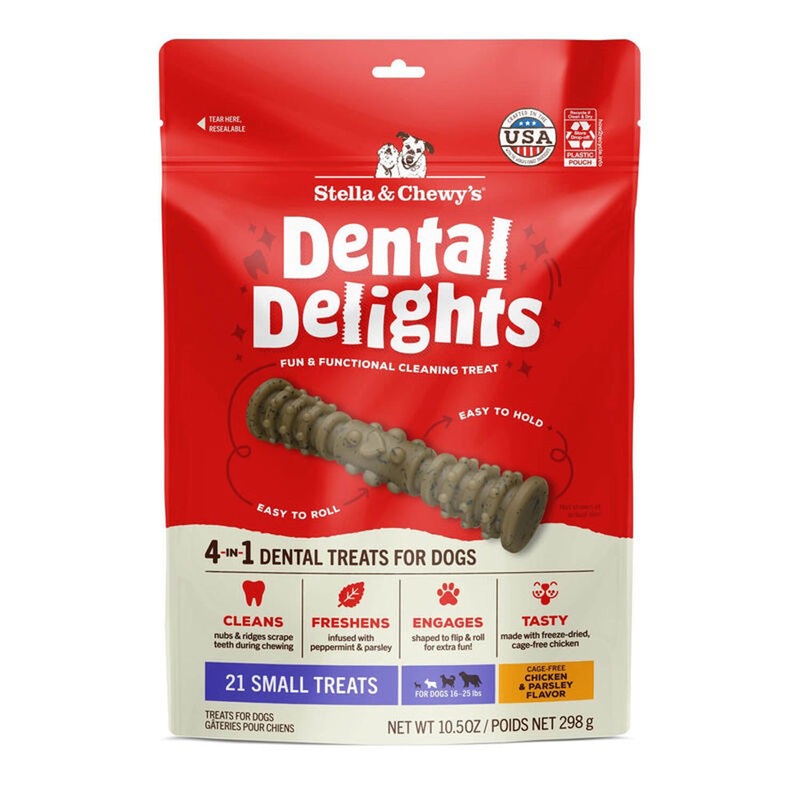 Stella & Chewy’s Dental Delights Dog Treats Small 21 Count