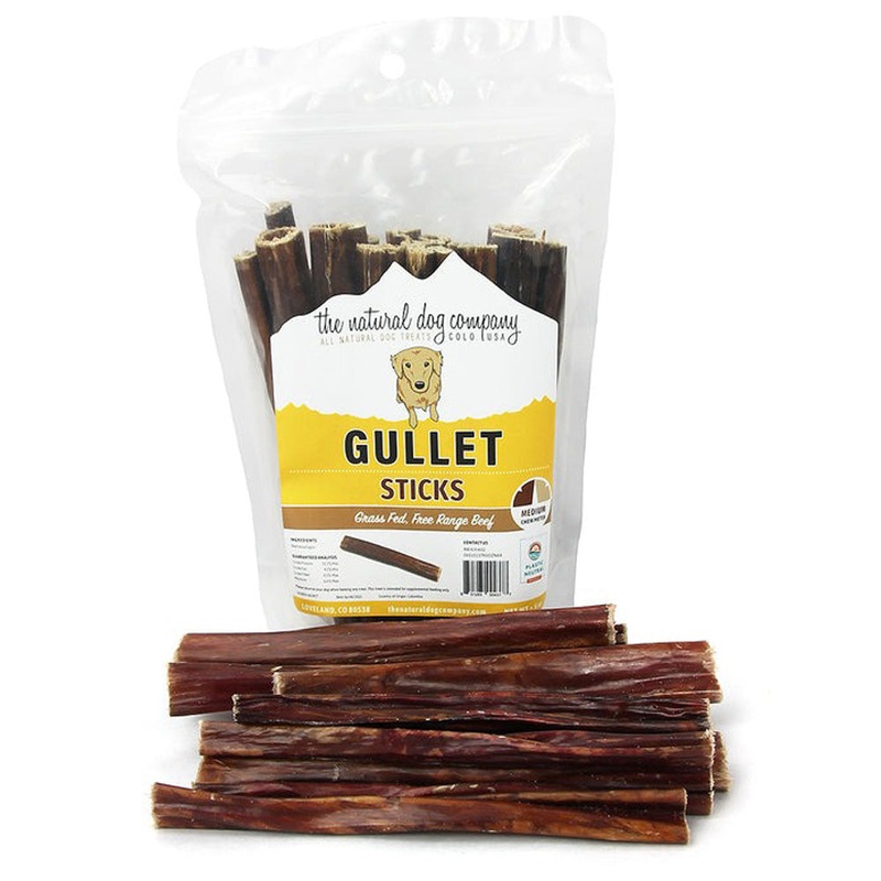 The Natural Dog Company Bully  6 Gullet Sticks 6oz