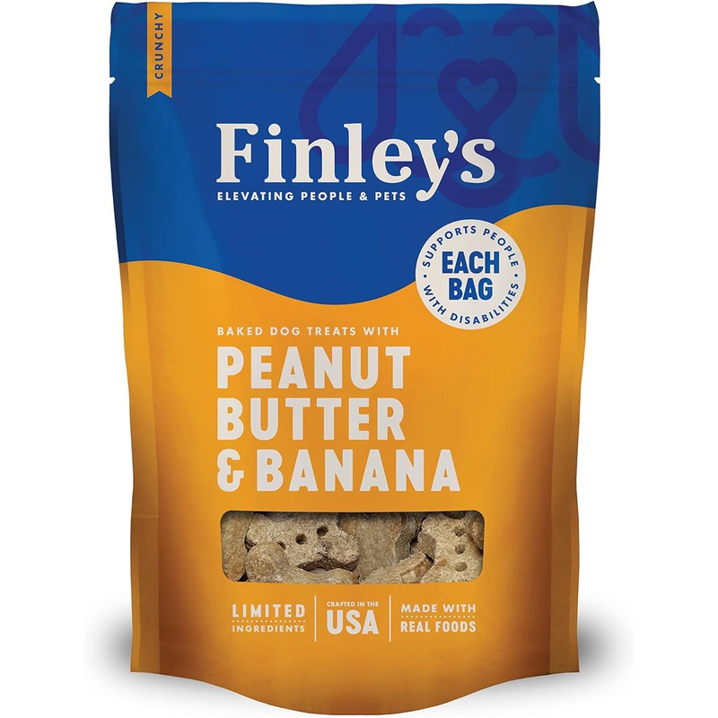 Finley’s Peanut Butter Banana Crunchy Biscuits Dog Treats 12oz