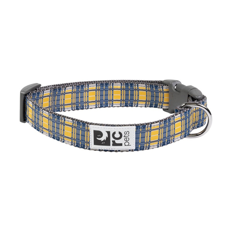 RC Pet Products Clip Dog Collar Small 3/4 Marigold Plaid