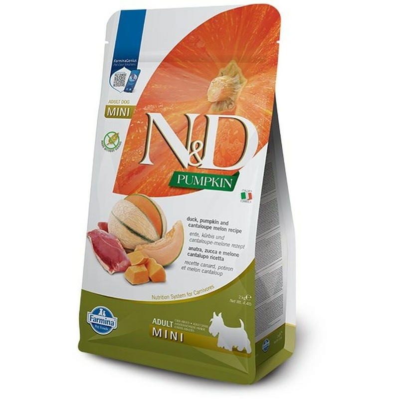 Farmina N&D Pumpkin Grain-Free Dry Dog Food – Cantaloupe & Duck, Mini Kibble – 4.4lb