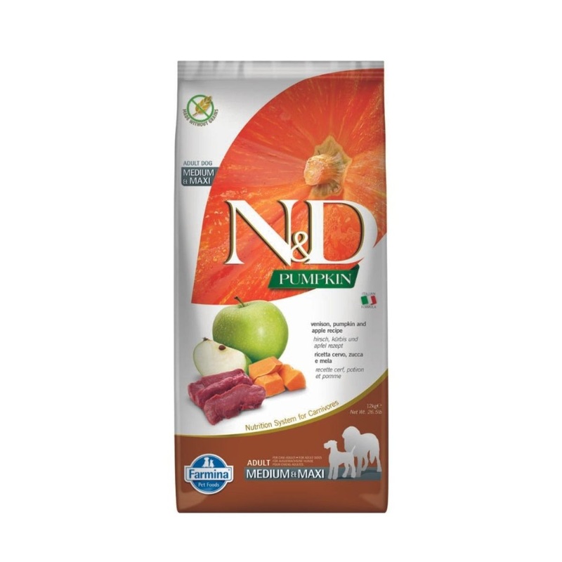 Farmina N&D Pumpkin Grain-Free Grain Dry Dog Food – Venison Apple – 26.4lb