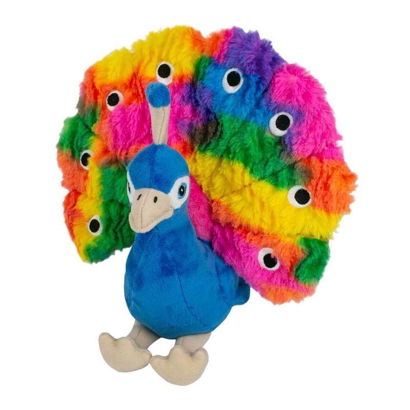 Tall Tails Plush Peacock 9 Durable Dog Toy