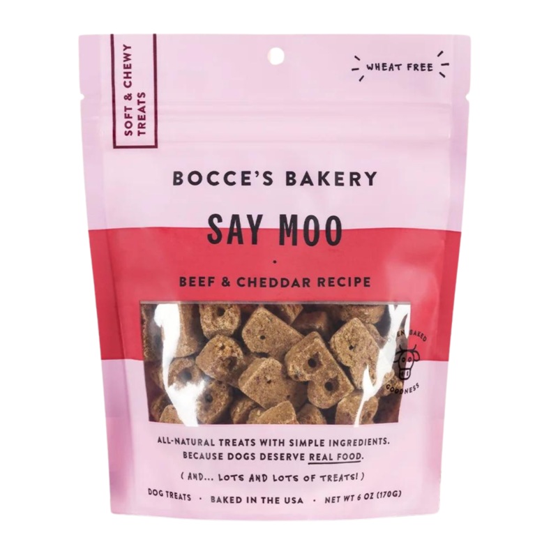 Bocce’s Bakery Say Moo Beef & Cheddar Training Dog Treats 6oz
