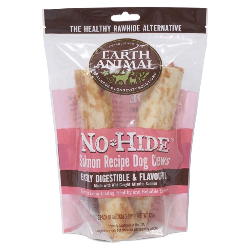 Earth Animal No Hide Salmon Chews Dog Treats 11 2pk