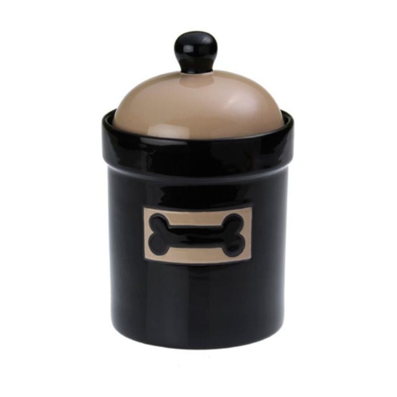 PetRageous Designs City Pets 9.5 Treat Jar Black Taupe