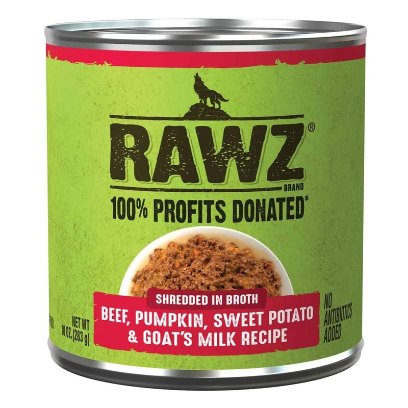 Rawz Shredded Beef Pumpkin Sweet Potato & Goat’S Milk Dog Food 10oz