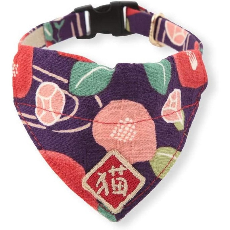 Necoichi Kimono Cat Bandana Collar Purple
