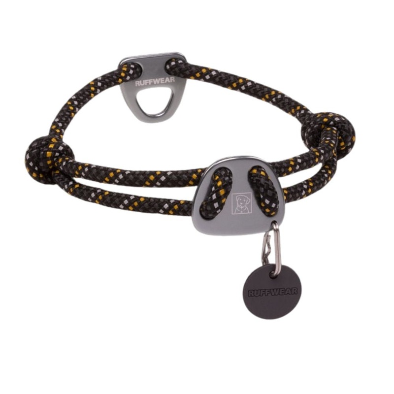 RuffWear Knot-a-Collar Rope Dog Collar 14-20  Obsidian Black