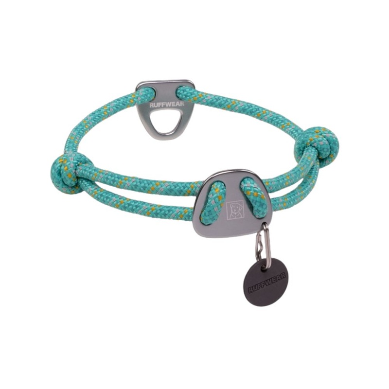 RuffWear Knot-a-Collar Rope Dog Collar 20-26 Aurora Teal