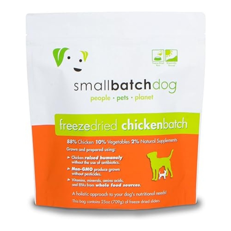 SmallBatch Freeze Dried Chicken Sliders Raw Dog Food 25oz