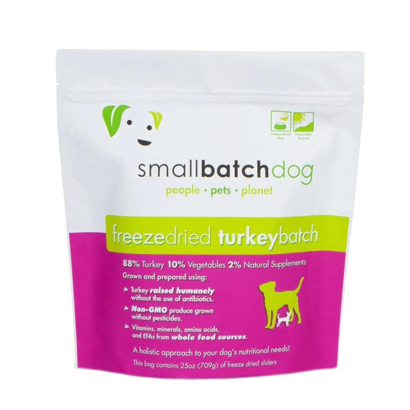 SmallBatch Freeze Dried Turkey Raw Dog Food 25oz
