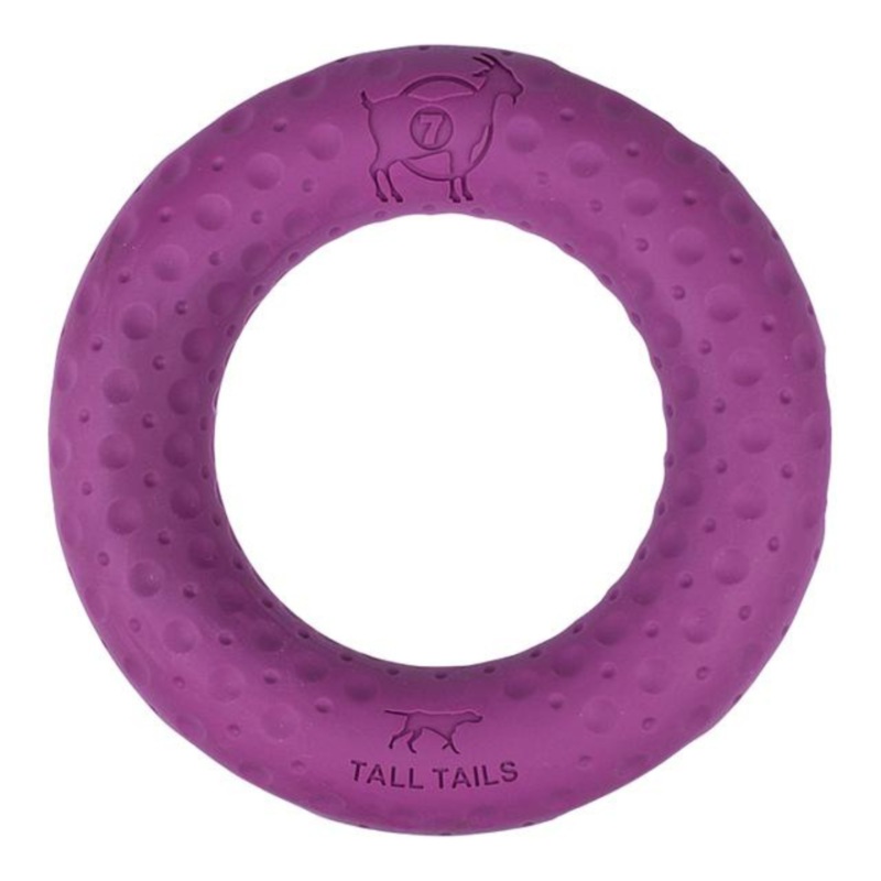 Tall Tails Goat Ring Purple Dog Toy 7