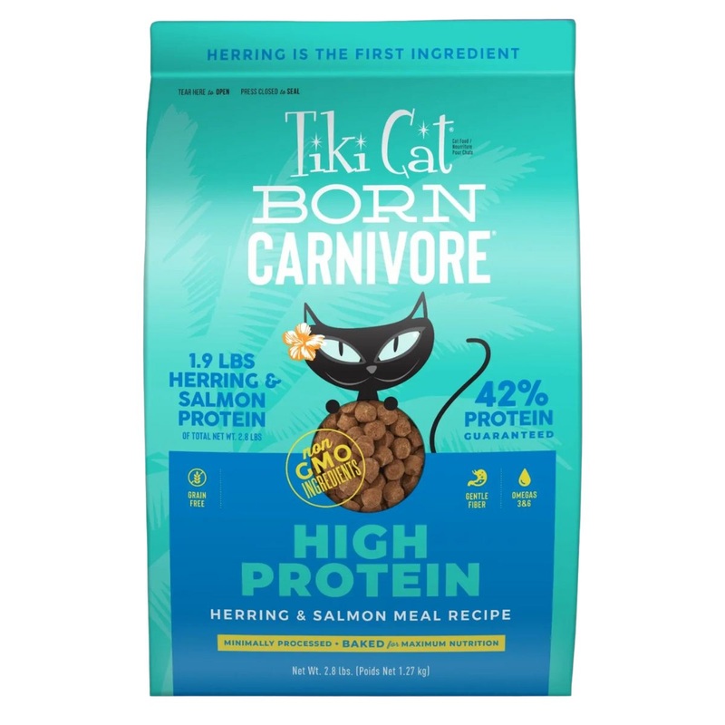 Tiki Cat Born Carnivore High Protein Herring & Salmon Dry Cat Food 2.8lb