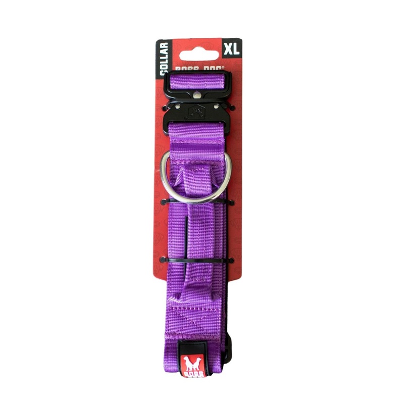 Boss Dog Collar Solid 2 Wide XLarge Purple