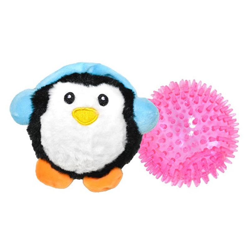 Patchwork Pet Pricklet Winter Penguin 4 Dog Toy