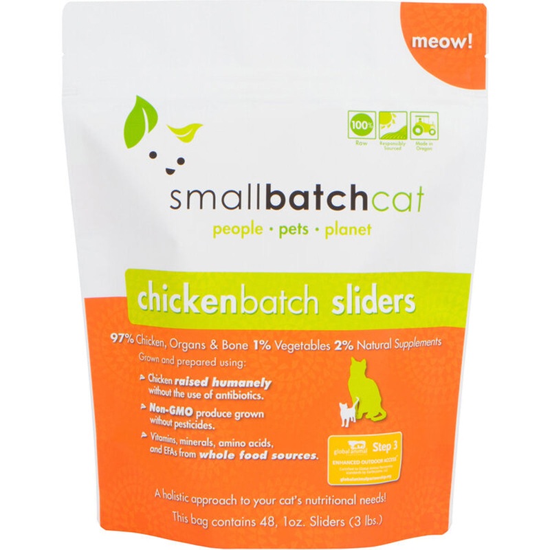 Smallbatch Cat Frozen Sliders Chicken Cat Food 3lb