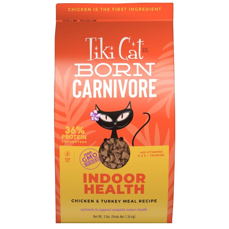 Tiki Cat Born Carnivore Indoor Health Chicken & Turkey Dry Cat Food 3lb