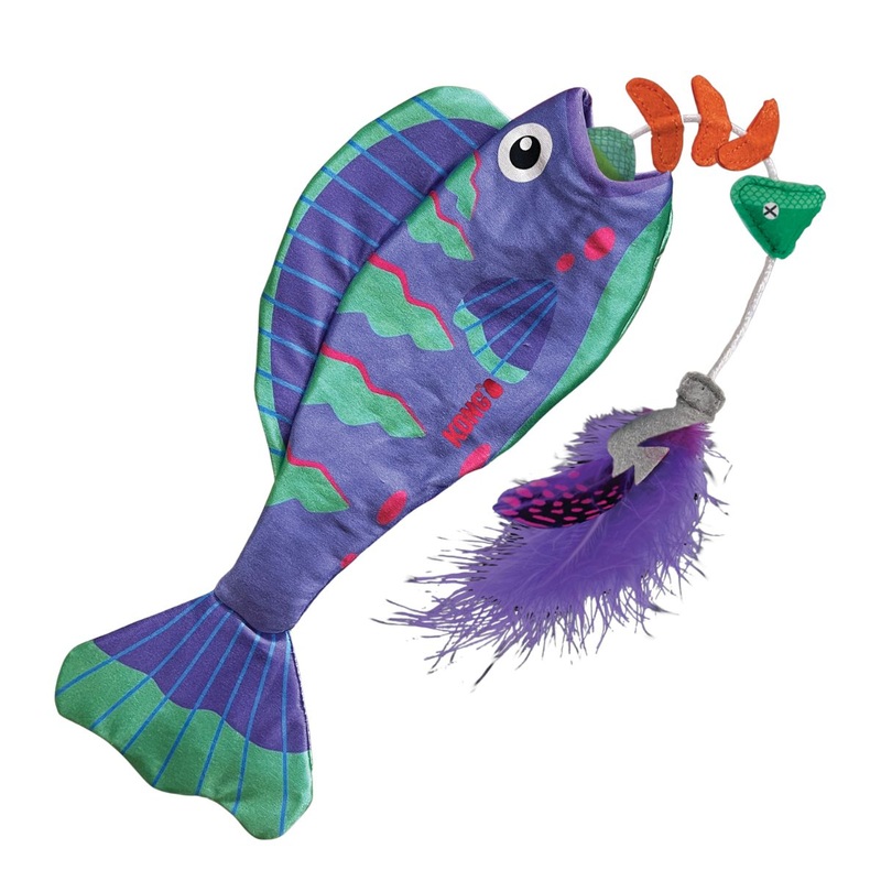 KONG Wrangler Angler Fish Cat Door Teaser with Catnip