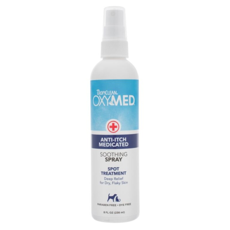 Tropiclean Oxy Med Anti Itch Medicated Soothing Spray Cat & Dog 8oz