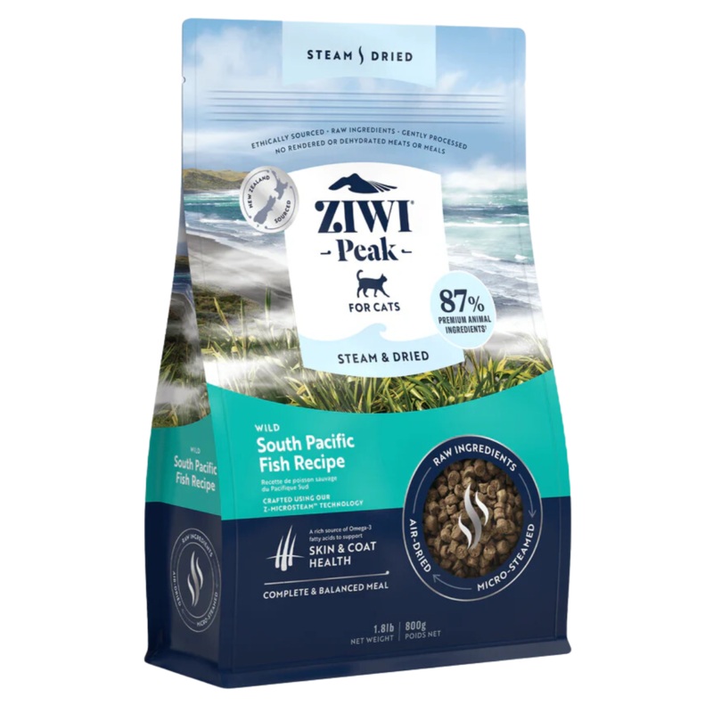 Ziwi Peak Steam-Dried Cat Food – Wild South Pacific Fish – 1.8lb Bag
