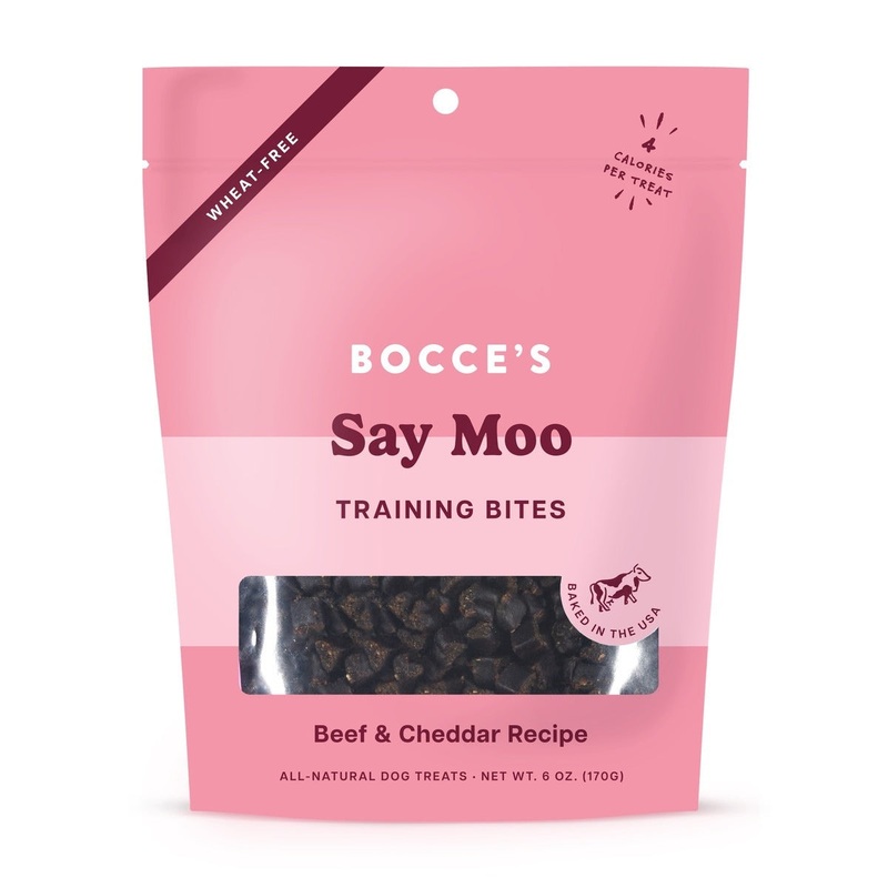 Bocce’s Bakery Say Moooo Beef & Cheddar Training Bites Dog Treats 6oz