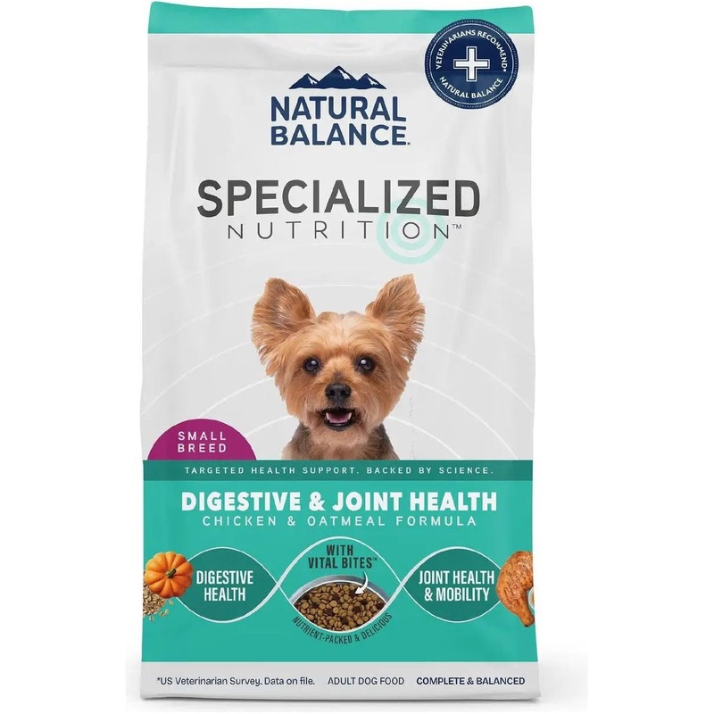 Natural Balance Digestive & Joint Health Small Breed Dry Dog Food – Chicken & Oatmeal – 3.5lb