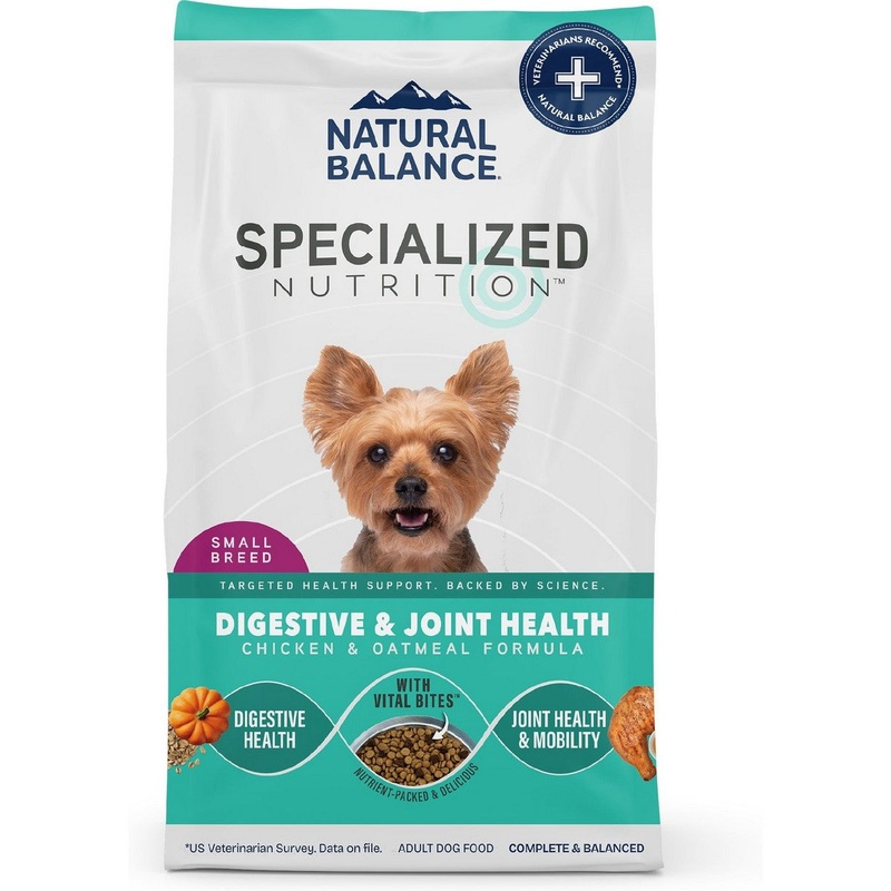 Natural Balance Small Breed Digestive & Joint Health Dry Dog Food – Chicken & Oatmeal – 12lb